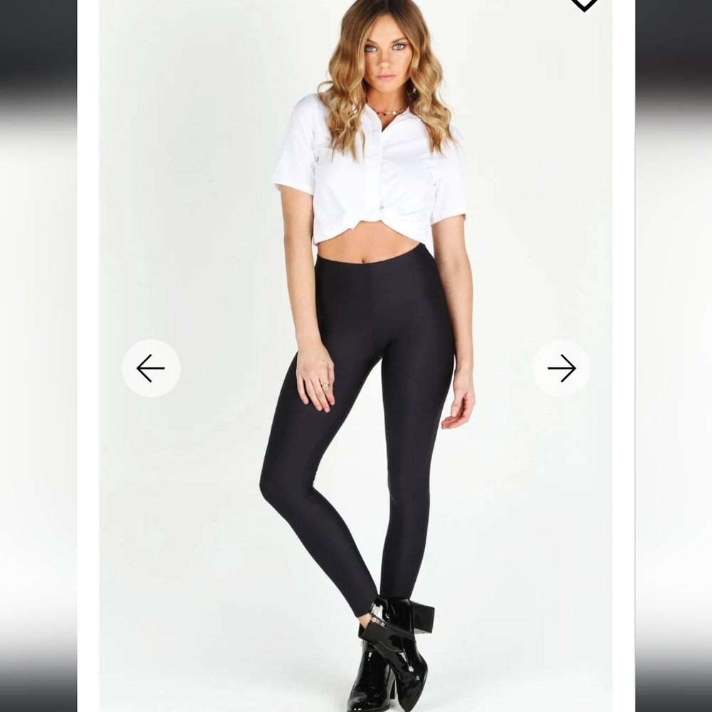 Blackmilk Clothing Matte Black Leggings size M